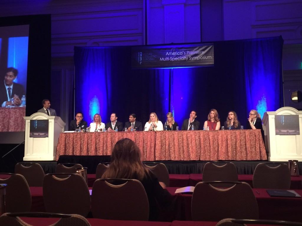 Dr. Dayan and Vanessa Florez Moderating the Panel at Vegas Cosmetic Surgery
